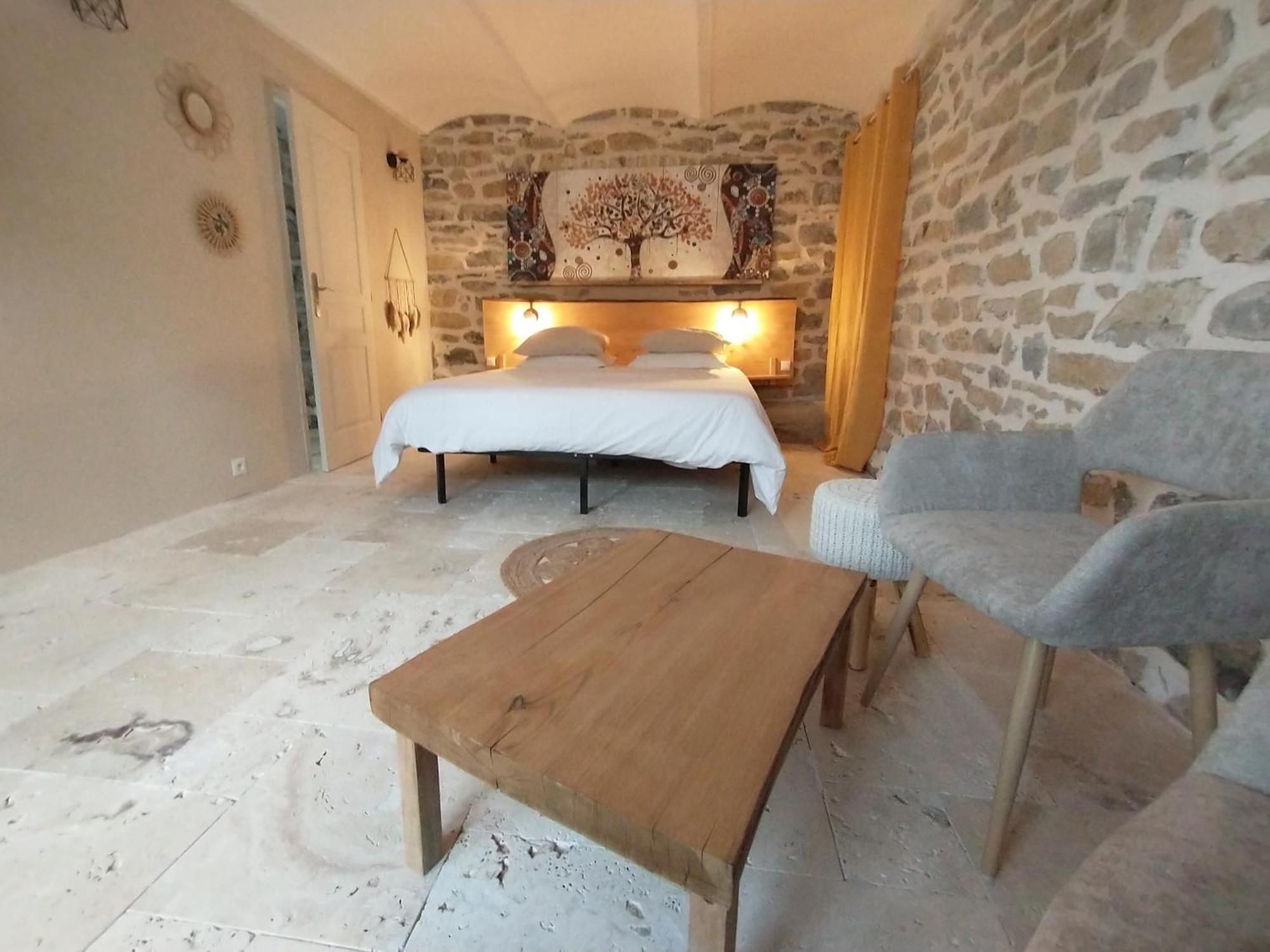 Bed and Breakfast Les Agaves Piscine Panoramique Vue Exceptionnelle Grospierres Esterno foto