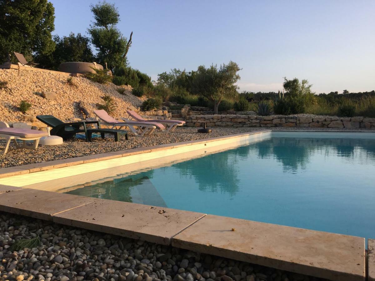 Bed and Breakfast Les Agaves Piscine Panoramique Vue Exceptionnelle Grospierres Esterno foto